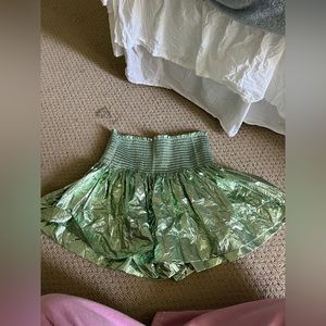 Koch green metallic skirt